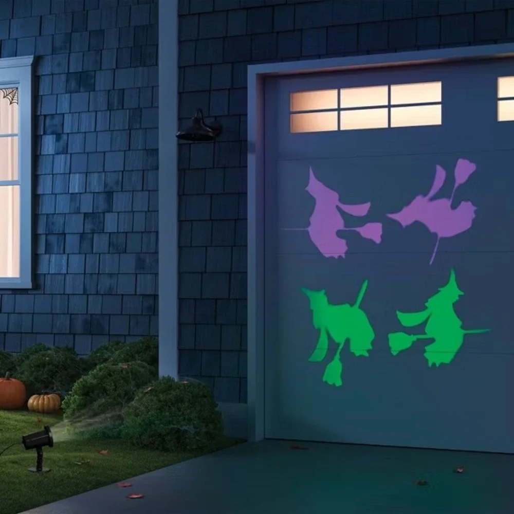 LED Swooping‎ Witches Motion Projector Halloween Lightshow Projection Hyde & EEK